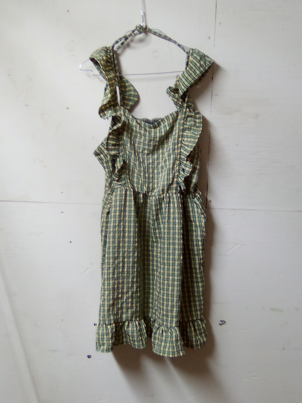 wild fable Green Plaid Ruffle Sundress ( Bag B )